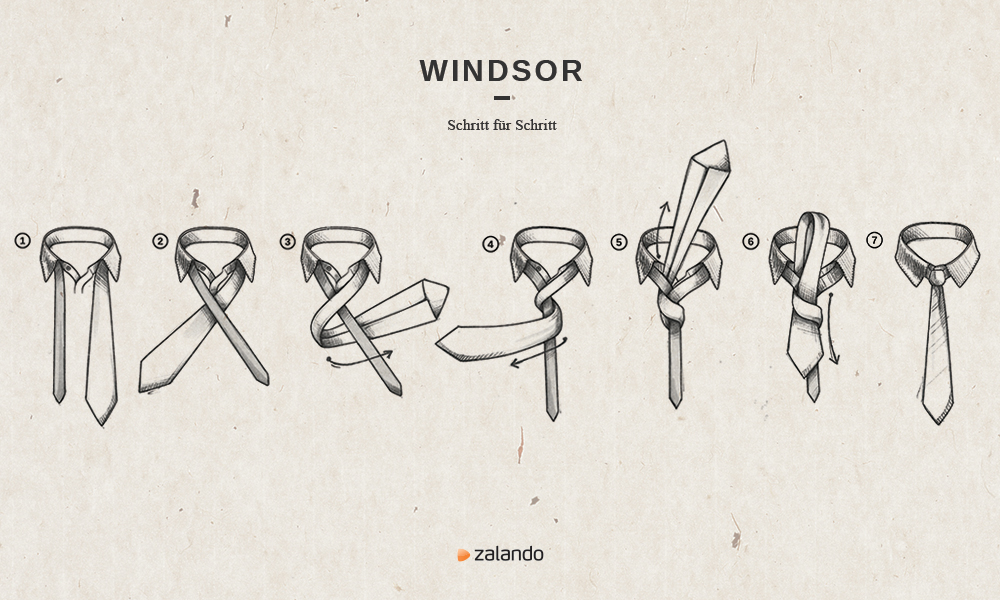  Zurück zu Krawatten binden > Anleitung drucken >